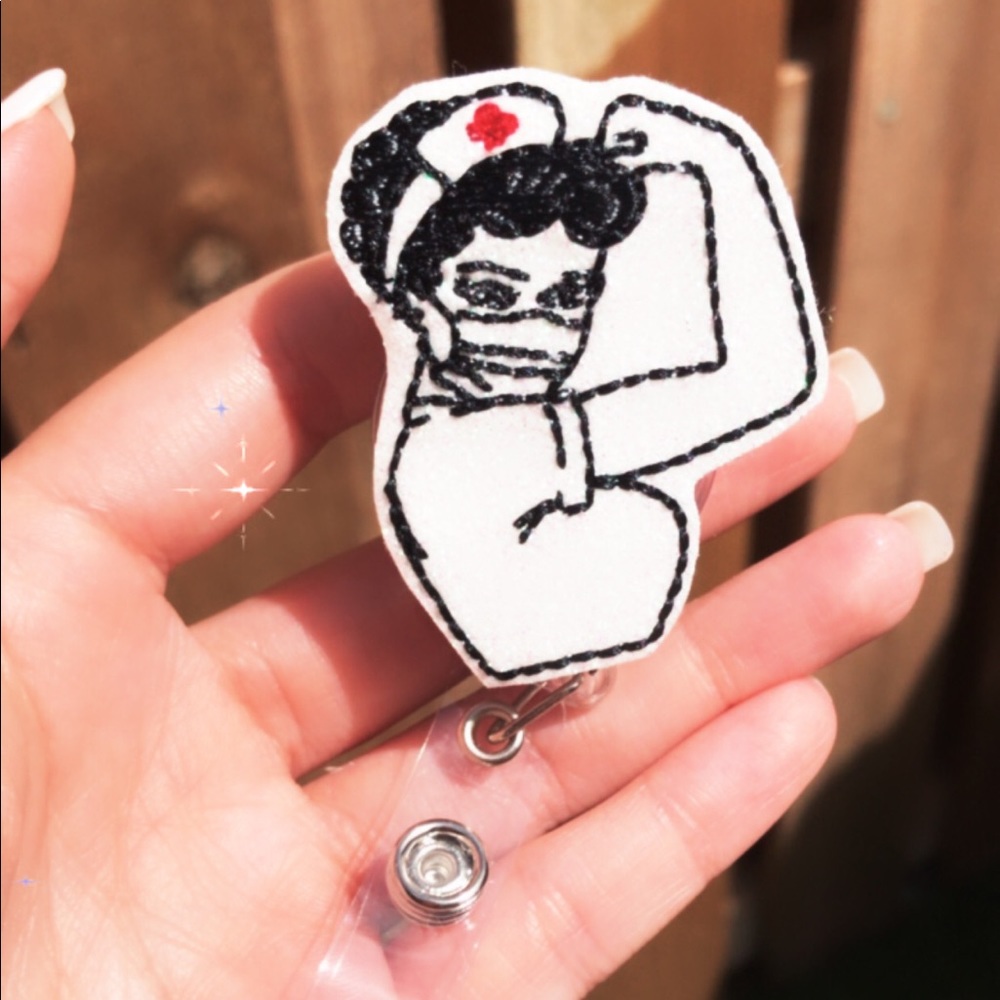 Super Nurse Badge Reel LPN MA